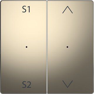 Merten MEG5227-6050 Wippen für Taster-Modul 2-fach (Szene1/2, Auf/Ab), System Design, Nickelmetallic