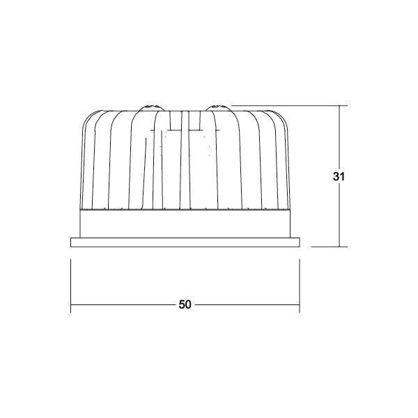Brumberg 12920003 LED-Einsatz mit Linsenoptik 350 mA, 6 W, 38°, 3.000 K, CRI>80, Höhe 31 mm