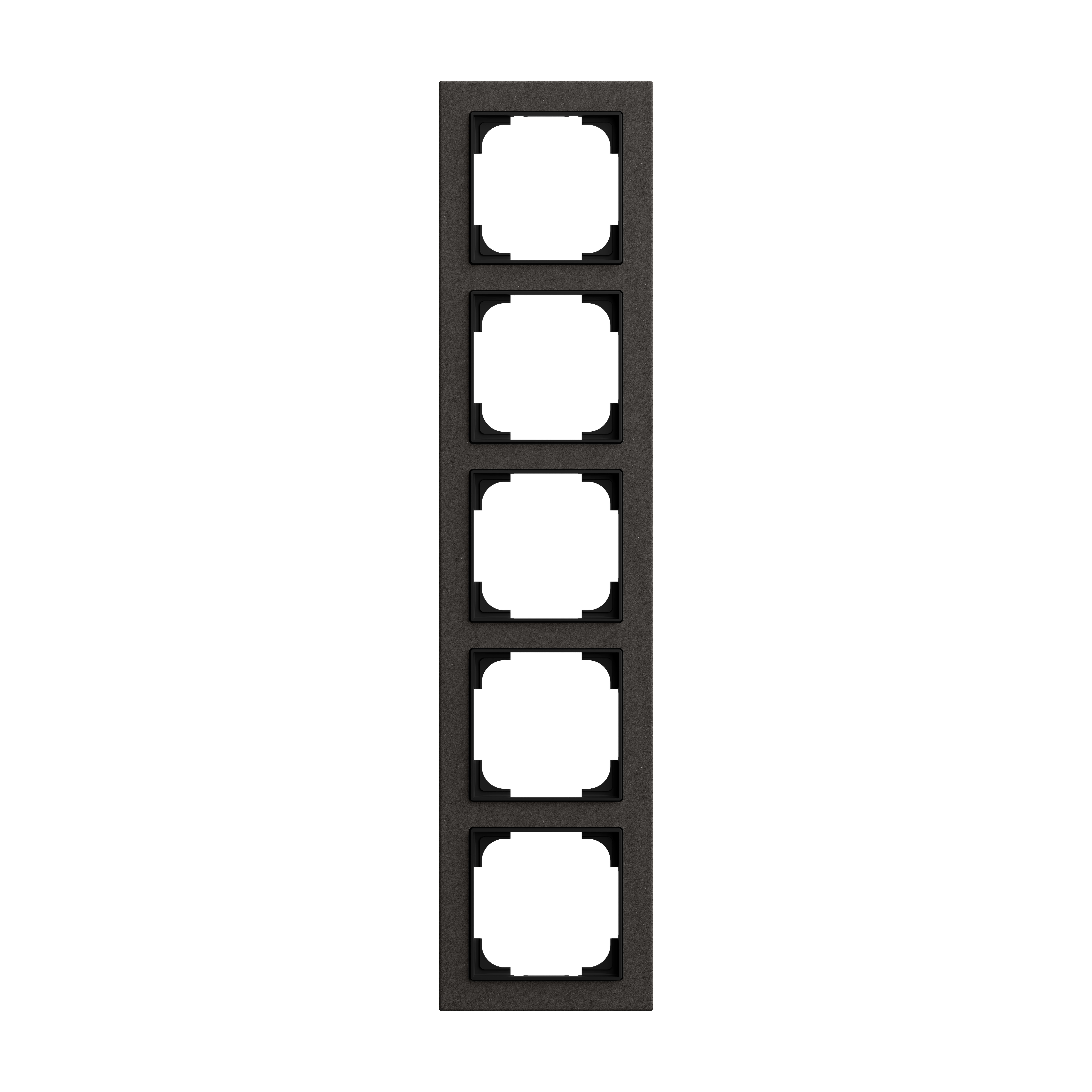 Busch-Jaeger 1725-4045 Abdeckrahmen 5-fach, Busch-art linear, papier schwarz matt