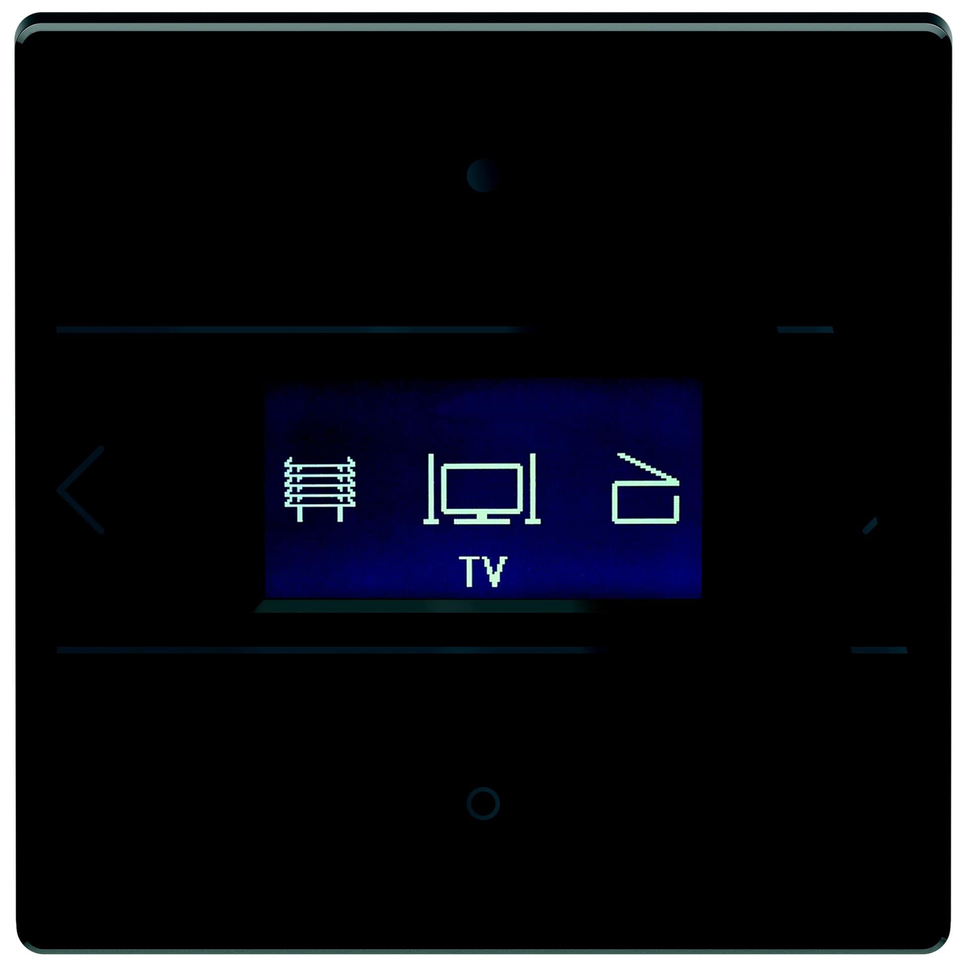 Theben 4804418 LUXORliving iON8, Glas-Raumcontroller, integrierter Raumtemperaturregler, schwarz