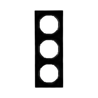 Berker 10132245 Rahmen 3-fach, R.3, schwarz glänzend