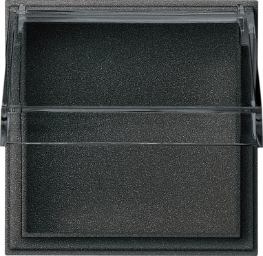 Gira 040967 Adapterrahmen Klappdeckel transparent, Gira TX_44, (WG UP), anthrazit