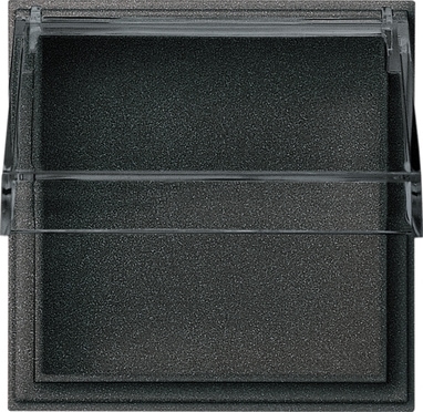 Gira 040967 Adapterrahmen Klappdeckel transparent, Gira TX_44, (WG UP), anthrazit