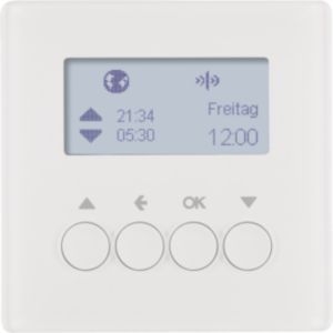 Berker 85745129 KNX-Funk Jalousie-Schaltuhr, quicklink, mit Display, Q.x, polarweiß samt
