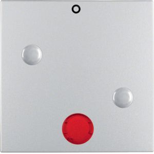 Berker 15771404 Wippe anschraubbar mit roter Linse und Aufdruck "0", S.1/B.3/B.7, alu matt