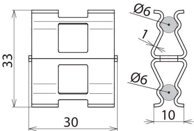 Dehn 308 134 Bewehrungsklemme DEHNclip® 6/6mm