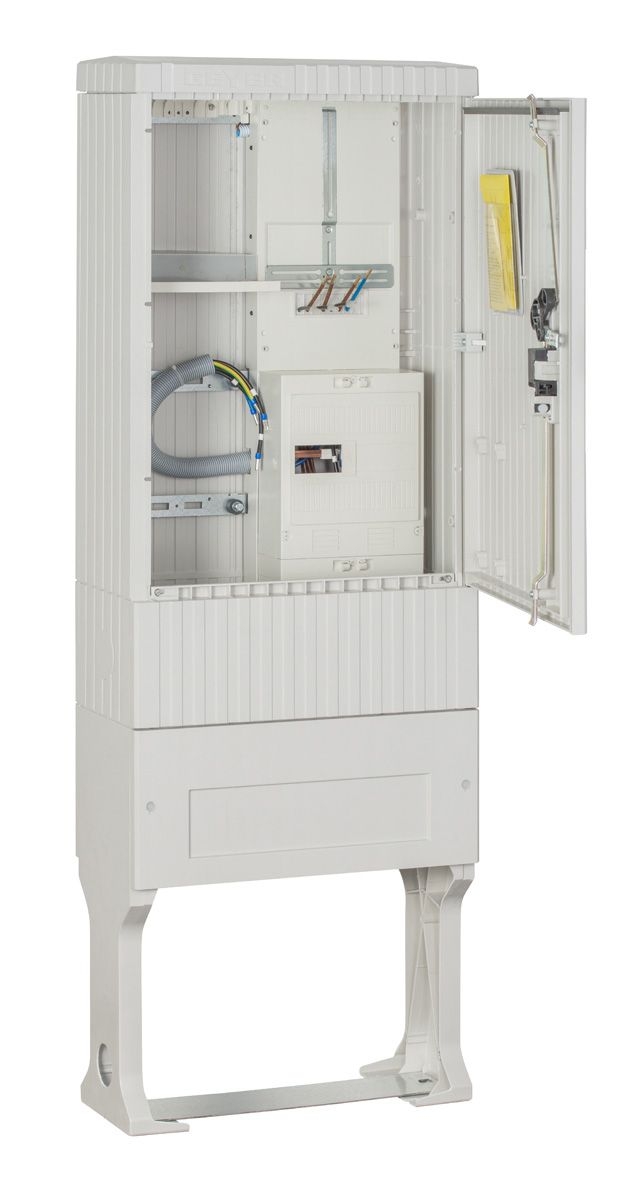 ABN SZ175ZL1500 Zähleranschlusssäule 1 ZP, Leerpl, 5pol, HLAK, 25 mm², grau
