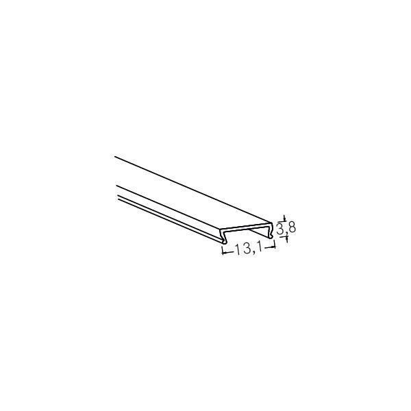 Brumberg 53400070 Kunststoff-Abdeckung, opal, 2000 x 13,1 x 3,8 mm, weiß