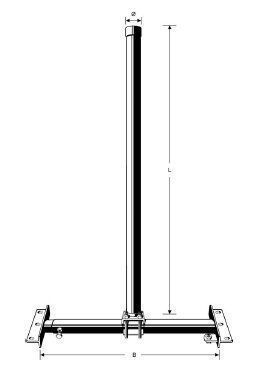 Kathrein ZAS40 Dachsparrenhalter Ø 48mm, Mastlänge 900mm
