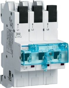 Hager HTS325E SLS-Schalter, 3-polig, 25A, Typ E, Sammelschiene, QuickConnect