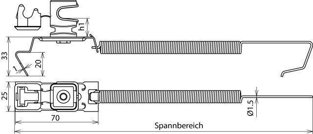 Dehn 204 469 Dachleitungshalter SPANNsnap light