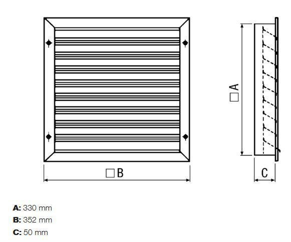 Maico MLA 30 Außengitter, Aluminium, DN 300