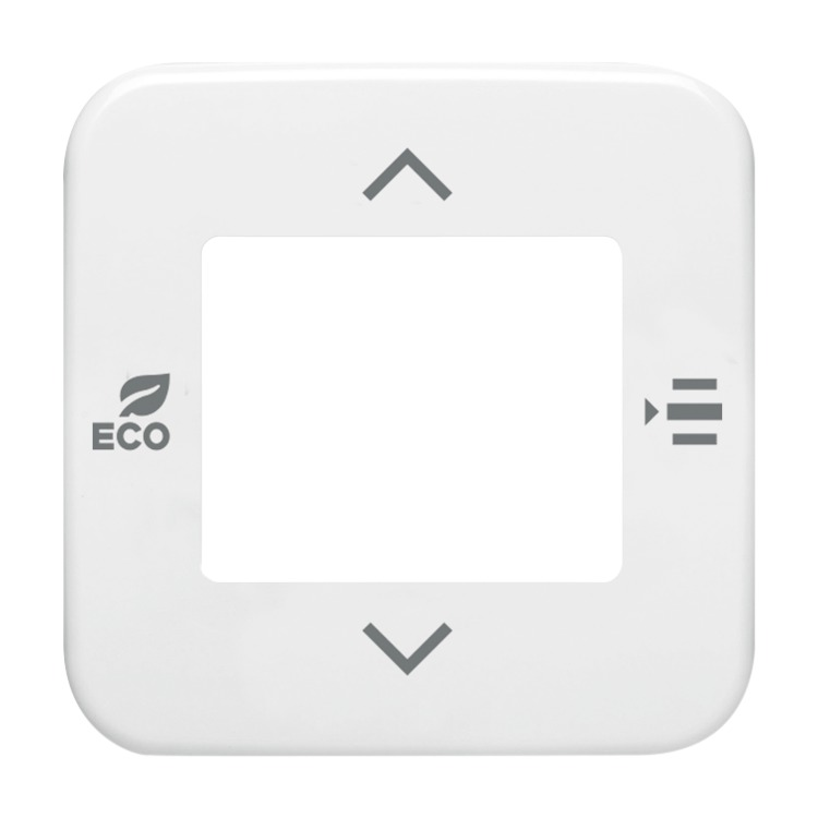 Busch-Jaeger 6109/03-214 Zentralscheibe für Raumtemperaturregler mit und ohne CO2-Feuchte-Sensor, alpinweiß glänzend, Reflex SI, KNX