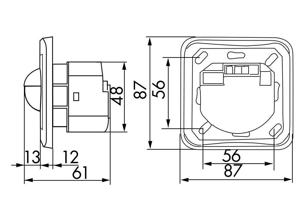 B.E.G. 92650 Indoor 180-TR mit Rahmen Bewegungsmelder 180°