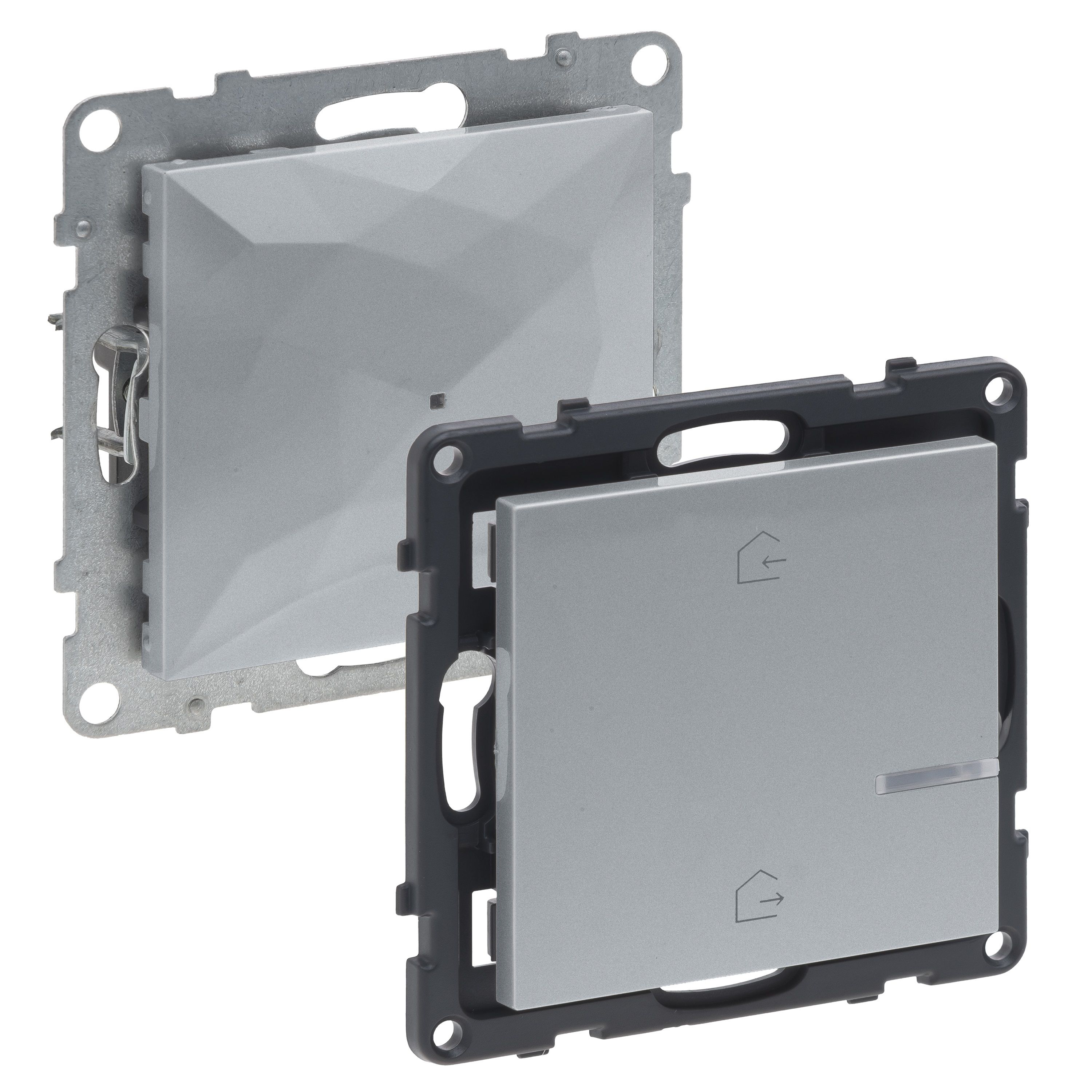 Legrand 765730 SEANO with Netatmo Starterpaket mit Unterputz-Gateway und batteriebetriebenem Master-Switch inklusive Abdeckungen, aluminium