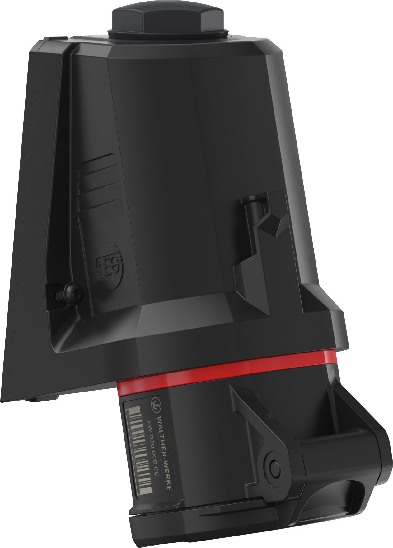 Walther FW110506SK CEE NEO Wandsteckdose, 16A, 5P, 6h, IP54, mit Schraubtechnik