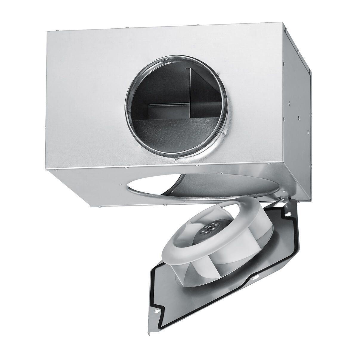 Helios 00131 SVS-160-K Flach Radialrohrventilator schallgedämpft mit Rohranschluß Ø 160 mm, 230V, 440 m³/h