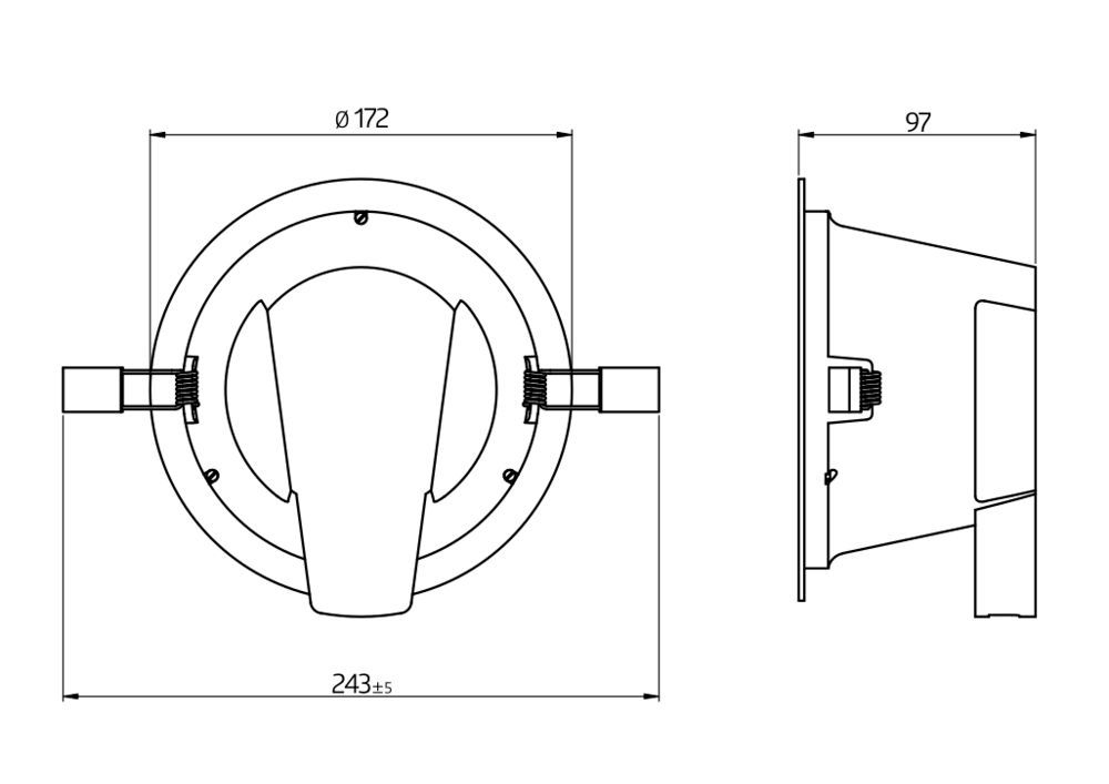 B.E.G. 93168 DL12-18-172-LED-3C Downlight