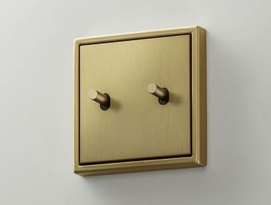 Jung ME12-0CR25 Abdeckung mit Kipphebel "Zylinder", 1 Kipphebel, Serie LS 1912, Messing classic