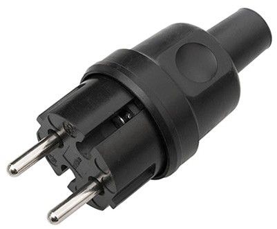 Scharnberger + Hasenbein 57985 Konturenstecker für Flachkabel H05RNH2-F, schwarz