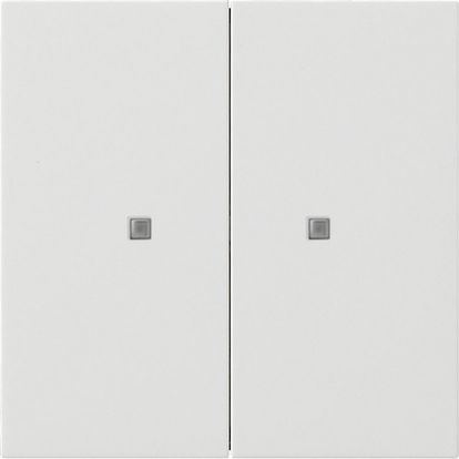 Gira 5173112 Taster Wippe 2-fach , One und KNX, Flächenschalter, reinweiß glänzend
