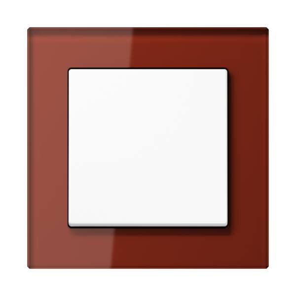 Jung AC584GLRT Glasrahmen 4-fach, senkrechte und waagerechte Montage, Glas, A CREATION, rot