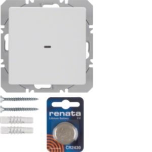 Berker 85655229 KNX-Funk Wandsender 1-fach, flach, quicklink, Q.x, polarweiß samt