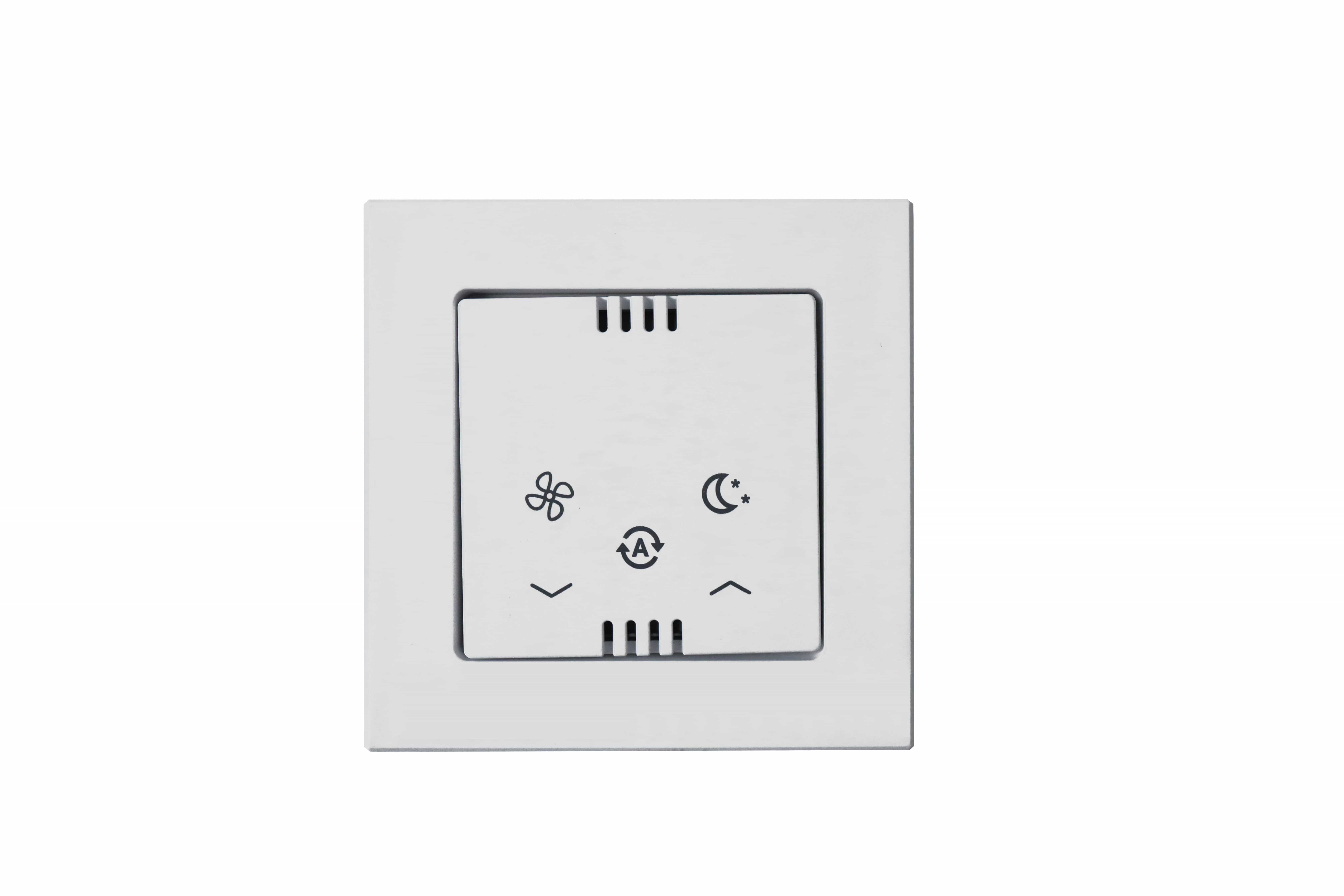 Zewotherm 14160003 ZEWO BasicControl K Steuerungseinheit, automatische Regelung, integrierter Feuchte- und Temperatursensor, 12 V Netzteil erforderlich, für SmartFan K, weiß