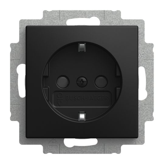 Busch-Jaeger 20 EUCB-915 Schutzkontaktsteckdose Safety+, Busch-balance SI, schwarz matt