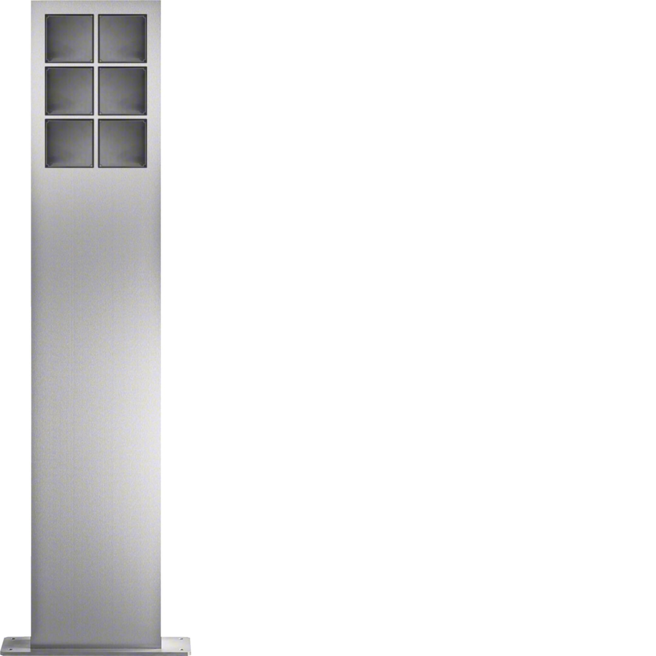 Elcom 4826280 Standsäule 6/2, Edelstahl matt, MODESTA