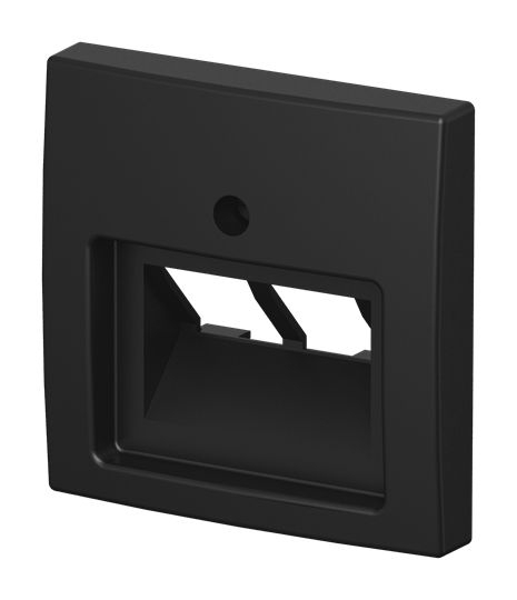 Busch-Jaeger 1803-02-915 Zentralscheibe 2-fach UAE/IAE (ISDN), Busch-balance SI, schwarz matt