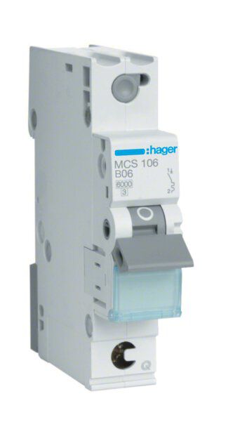 Hager MCS 106 Leitungsschutzschalter 6A, 1polig
