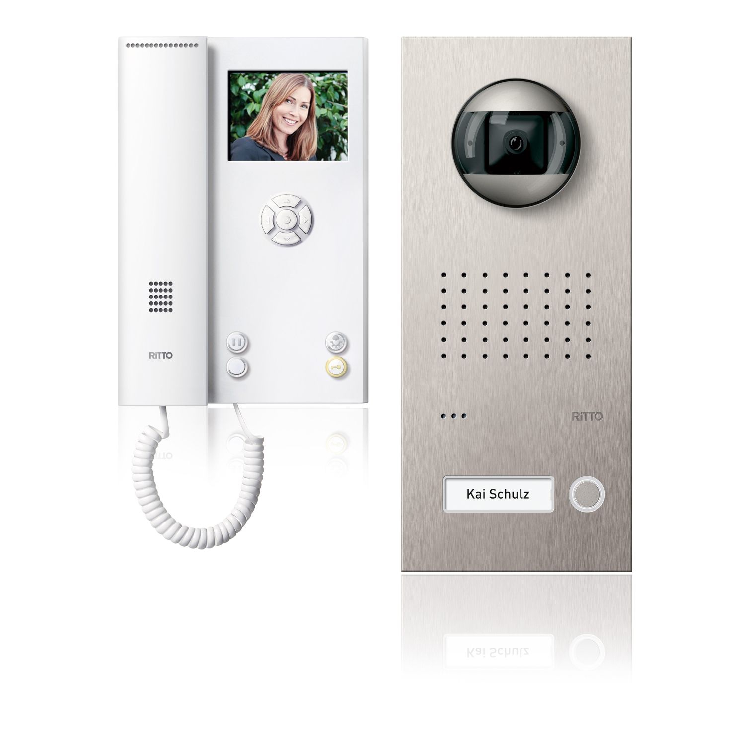 Ritto RGE1819325 Acero Pur Video-Komplettpaket für 1 WE, Unterputz, Edelstahl