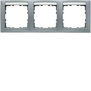 Berker 10239959 Rahmen 3-fach waagerecht mit Beschriftungsfeld S.1 aluminium matt