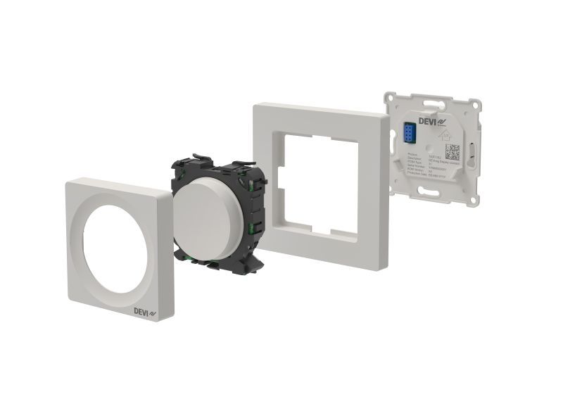 Devi 140F1162 DEVIreg Display Connect, Thermostat mit App-Steuerung, weiß, Bluetooth- und Zigbee-Thermostat