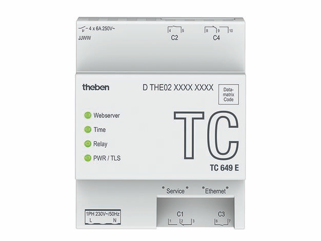 Theben 6490130 TC 649 E Digitale LAN-Zeitschaltuhr/Astro-Zeitschaltuhr mit Jahresprogramm