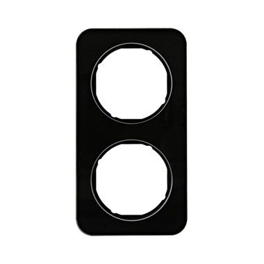 Berker 10122116 Rahmen 2-fach, R.1, Glas schwarz