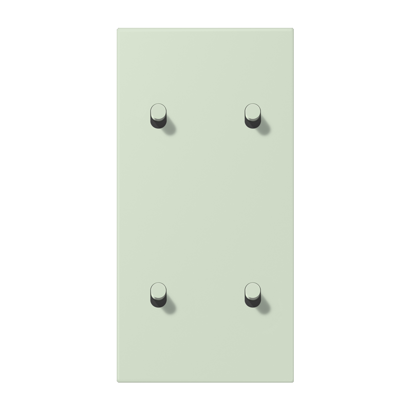 Jung LC12-25R0218 Abdeckung mit Kipphebel "Zylinder", 2 x 2 Kipphebel, senkrecht, vert anglâis pale