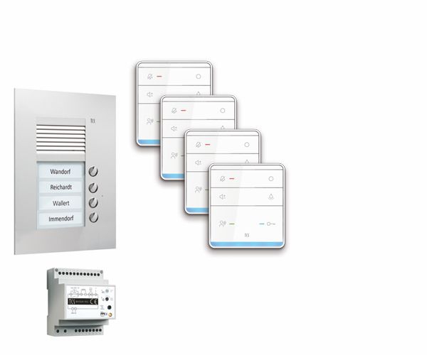 TCS PPUF04-EN/01 Audio-Außenstation, Serie PUK, einspaltig mit Freisprecher TASTA Audio 4 WE