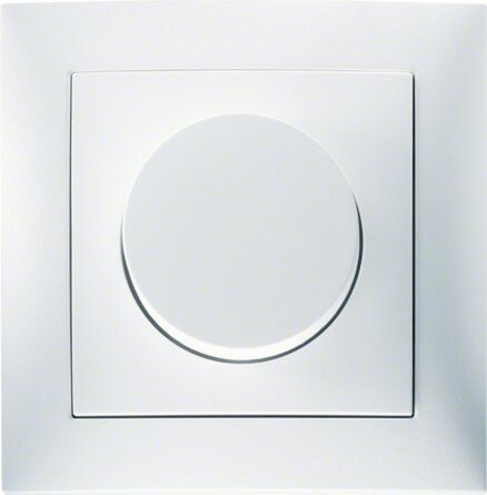 Berker 11371909 Zentralstück mit Regulierknopf für Drehdimmer, S.1/B.3/B.7, polarweiß matt