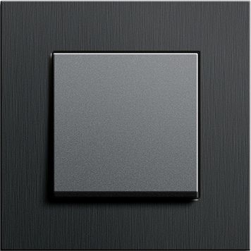 Gira 0212126 Abdeckrahmen 2-fach, Gira Esprit, Aluminium schwarz (eloxiert)
