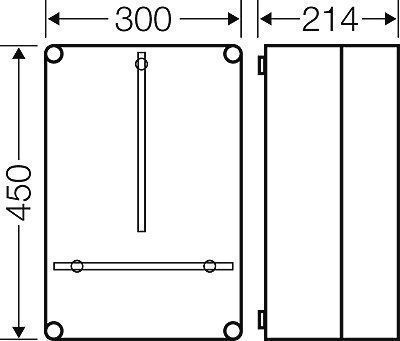 Hensel Mi 2310  Zählergehäuse IP 65, 300 x 450 mm