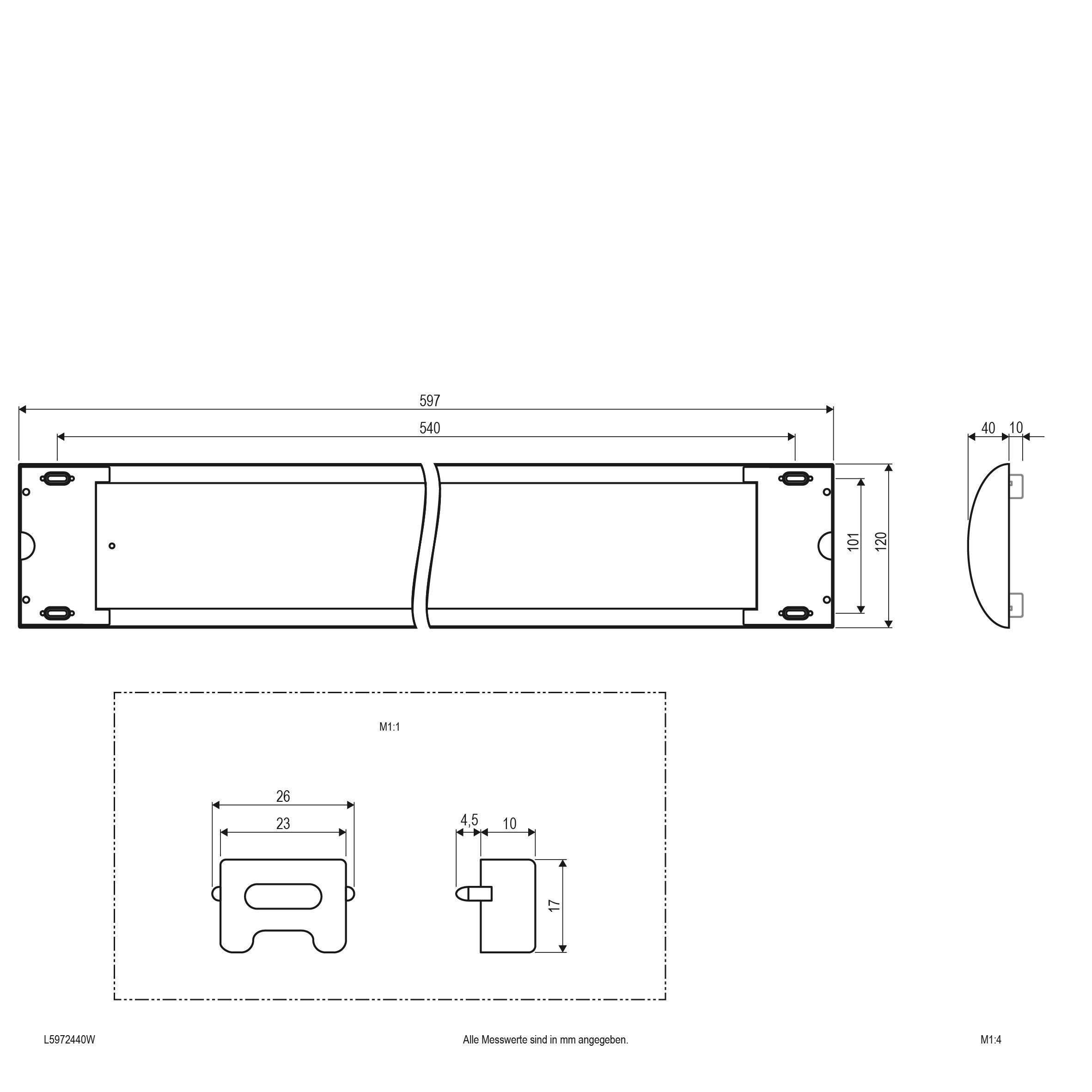 EVN L5972440W LED Anbaulichtleiste 4000K, 1900lm