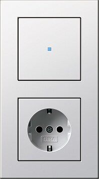 Gira 0212225 Abdeckrahmen 2-fach für flachen Einbau, Gira E2, reinweiß seidenmatt