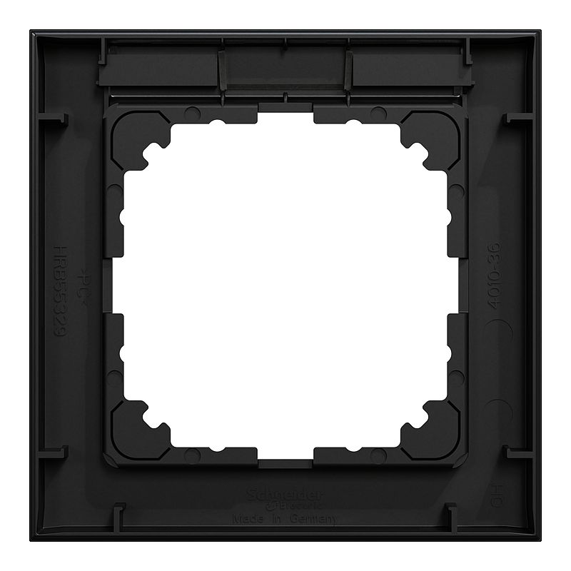 Merten MEG4011-3603 Rahmen 1-fach mit Beschriftungsträger, M-Pure, schwarz matt