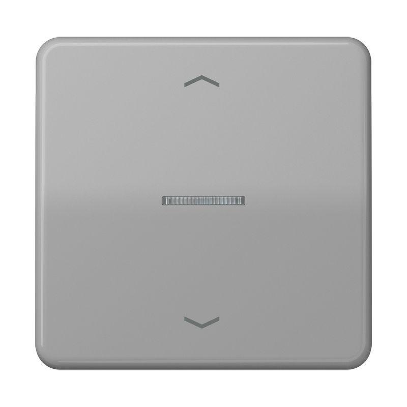 Jung CD101KO5PGR Wippe mit Lichtleiter, mit Pfeilsymbolen für Taster 1-fach, Duroplast, F10, Serie CD, grau