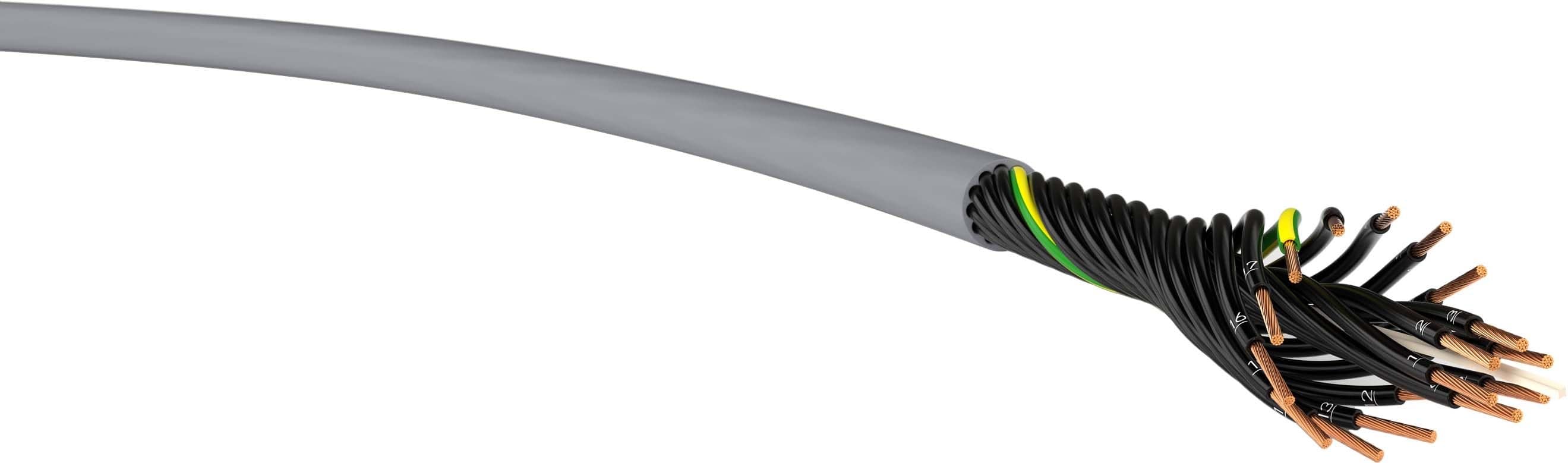 Steuerleitung YSLY-JZ 10x0,5 mm², Schnittware, grau