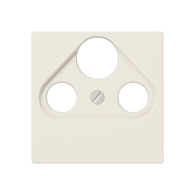 Jung A561BFPLSAT Abdeckung für Universal-Sat/BK-Dosen 1-fach, Thermoplast, Serie AS, weiß (ivory)