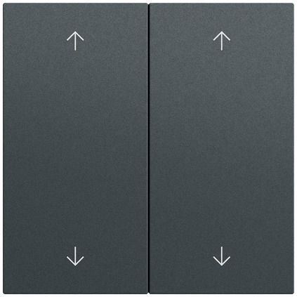 Gira 538773 Wippe 2-fach mit Pfeilsymbolen, System 70, anthrazit (lackiert)