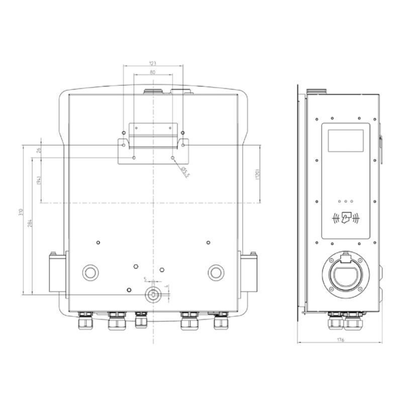 Walther Electric 98603314E Wallbox smartEVO duo connect+ mit 2 Ladekupplungen max. 22kW, eichrechtskonform, 4G Modem, PLC und EEBUS